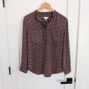 ✨4 for 12 14th & Union Floral Button-Front Blouse | Size Small
